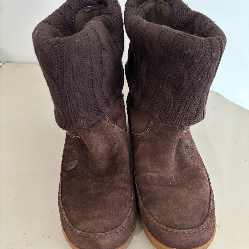 North Face Brown Boots, Primaloft, Women's Size 8, Excellent Condition
